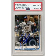Fernando Tatis Jr 2019 Topps Autographed Complete Sets Rookie Card #410 - PSA/DNA 10