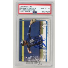 Fernando Tatis Jr 2019 Topps Autographed Rookie Card #410 - PSA/DNA Gem MT 10