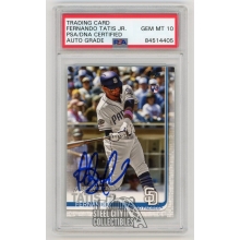 Fernando Tatis Jr 2019 Topps Update Autographed Rookie RC Card #US56 - PSA/DNA 10