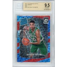 Jayson Tatum 2017-18 Panini Donruss Optic Red Fast Break Rookie Card /85 #198 BGS 9.5