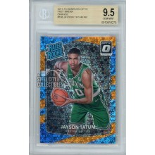 Jayson Tatum 2017-18 Panini Donruss Optic Orange Fast Break Rookie Card /193 #198 BGS 9.5