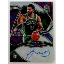 Jayson Tatum 2021-22 Panini Spectra Marble Autograph Card #S-JYT 4/5