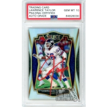 Lawrence Taylor 2020 Panini Select Premier Level Silver Autograph Card #110 PSA/DNA 10 (Red)