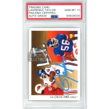 Lawrence Taylor 1991 Upper Deck Checklist Autograph Card #87 PSA/DNA 10 (Light Blue)