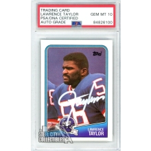 Lawrence Taylor 1988 Topps Autograph Card #285 PSA/DNA 10 (White)