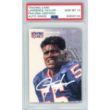 Lawrence Taylor 1991 Pro Set Autograph Card #394 PSA/DNA 10 (White)