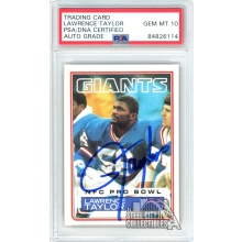 Lawrence Taylor 1983 Topps Autograph Card #133 PSA/DNA 10