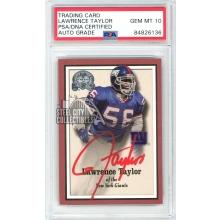 Lawrence Taylor 2000 Fleer Autograph Card #34 PSA/DNA 10 (Red)