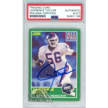 Lawrence Taylor 1989 Score Football Autograph Card #295 PSA/DNA