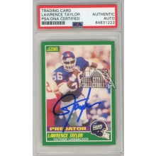 Lawrence Taylor 1989 Score Football Autograph Card #322 PSA/DNA