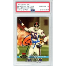 Lawrence Taylor 1991 Topps Stadium Club Autograph Card #281 PSA/DNA 10