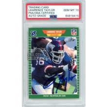 Lawrence Taylor 1989 Pro Set Autograph Card #292 PSA/DNA 10