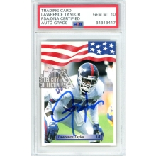 Lawrence Taylor 1992 AW Sports Autograph Card #217 PSA/DNA 10