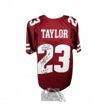 Jonathan Taylor Freshman Rushing Record Autographed Wisconsin Custom Football Jersey - JSA COA