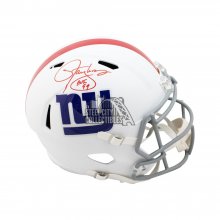 Lawrence Taylor HOF Autographed Giants Flat White Replica Full-Size Football Helmet - BAS COA