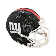 Lawrence Taylor Autographed Giants Black Matte Replica Full-Size Helmet BAS (3 Inscrips)