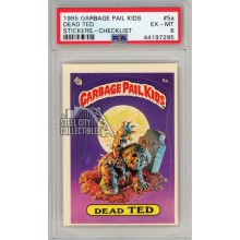 Dead Ted 1985 Topps Garbage Pail Kids Sticker Card #5a PSA 6