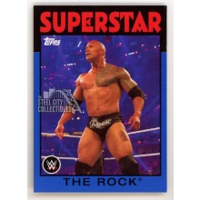 The Rock 2016 Topps WWE Heritage Blue Card #28 18/25