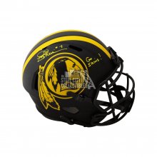 Joe Theismann Go Skins Autographed Washington Redskins Eclipse Replica Full-Size Football Helmet - BAS