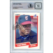 Frank Thomas 1990 Fleer Update Autograph Rookie Card #U87 BAS 10