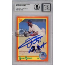 Frank Thomas 1990 Score Rookie & Traded Autograph "Big Hurt" Rookie Card #86T BAS 10