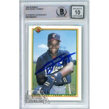 Frank Thomas 1990 Bowman Autograph Rookie Card #320 BAS 10