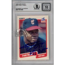Frank Thomas 1990 Fleer Update Autograph "Big Hurt" Rookie Card #U87 BAS 10