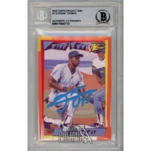 Frank Thomas 2020 Topps Project 2020 Autograph Card #115 BAS 10 (Light Blue)