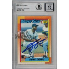 Frank Thomas 1990 Topps Autograph Rookie Card #414 BAS 10