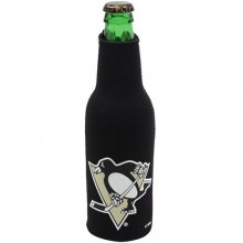 Pittsburgh Penguins NHL Black Zippered 12oz. Bottle Koozie Cooler