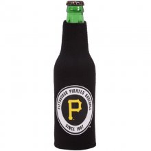 Pittsburgh Pirates MLB Black Zippered 12oz. Bottle Koozie Cooler