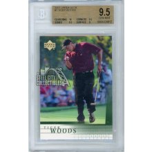 Tiger Woods 2001 Upper Deck Golf Rookie Card BGS 9.5