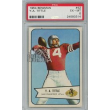 Y.A.Tittle 1954 Bowman Card #42 PSA 6 EX-MT