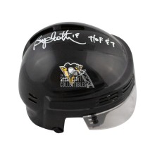 Bryan Trottier HOF 97 Autographed Pittsburgh Penguins Mini Hockey Helmet - BAS COA