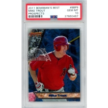 Mike Trout 2011 Bowman's Best Baseball Rookie Card #BBP9 PSA 10 Gem Mint