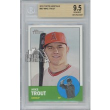 Mike Trout 2012 Topps Heritage Card #207 BGS 9.5 Gem Mint (No Subgrades)