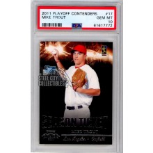 Mike Trout 2011 Playoff Contenders Season Ticket Rookie Card #17 PSA 10 Gem Mint
