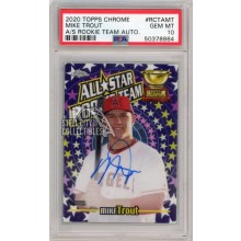 Mike Trout 2020 Topps Chrome All Star Rookie Team Autograph Card 05/15 PSA 10