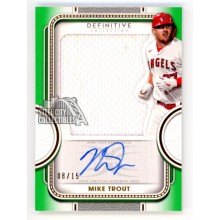 Mike Trout 2022 Topps Definitive Autograph Jersey Card #ARC-MT 08/15