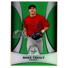 Mike Trout 2010 Bowman Platinum Prospects Green Refractor Rookie Card RC 291/499 #PP5
