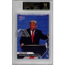 Donald Trump 2020 Topps Now Presidential Election Debate Card #9 /2413 BGS 10 Black Label