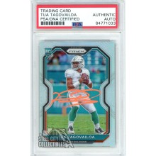 Tua Tagovailoa 2020 Panini Prizm Silver Autograph Rookie Card #339 PSA/DNA (Orange)