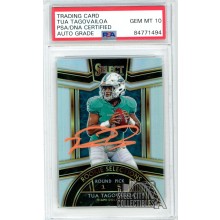 Tua Tagovailoa 2020 Panini Select Rookie Selections Silver Autograph Rookie Card #RS-3 PSA/DNA 10 (Orange)