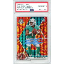 Tua Tagovailoa 2020 Panini Mosaic Reactive Orange Autograph Rookie Card #203 PSA/DNA 10 (Light Blue)