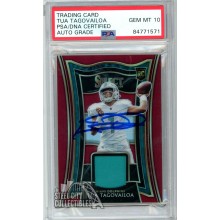Tua Tagovailoa 2020 Panini Select Autograph Rookie Jersey Card #RS-TTA PSA/DNA 10