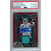 Tua Tagovailoa 2020 Panini Select Autograph Rookie Jersey Card #RS-TTA PSA/DNA