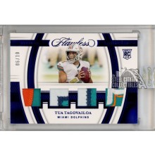 Tua Tagovailoa 2020 Panini Flawless Quad Patch Rookie Card #RS4 06/10