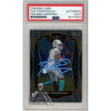 Tua Tagovailoa 2020 Panini Select Premier Level Autograph RC Card #145 PSA/DNA (Light Blue)
