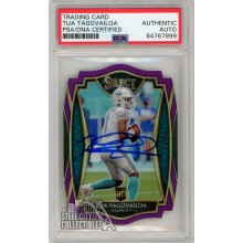 Tua Tagovailoa 2020 Panini Select Purple Premier Level Die Cut Autograph Rookie Card #145 PSA/DNA