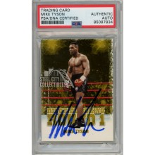 Mike Tyson 2010 Sport Kings Ringside Boxing Round 1 Gold Autograph Card #37 PSA/DNA